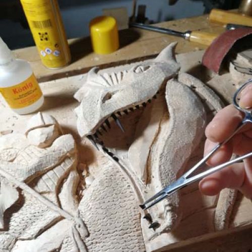 Detalle de tallado en 3D
